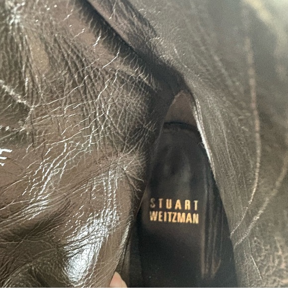 Women’s Stewart Weitzman Patent Leather Croc Pattern Boots Size 7.5 M Spain - Picture 12 of 12